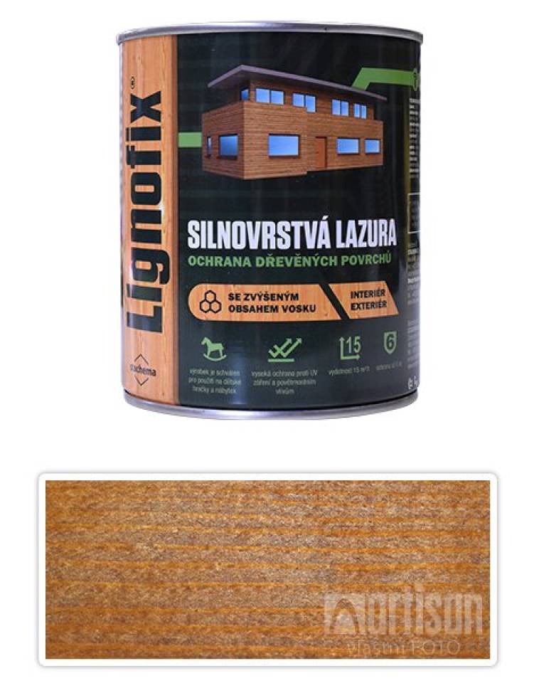 LIGNOFIX - silnovrstvá lazura 0.75 l Zlatý dub