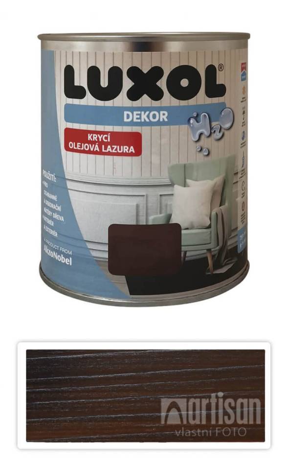 LUXOL Dekor - krycí olejová lazura na dřevo 0.75 l Palisandr