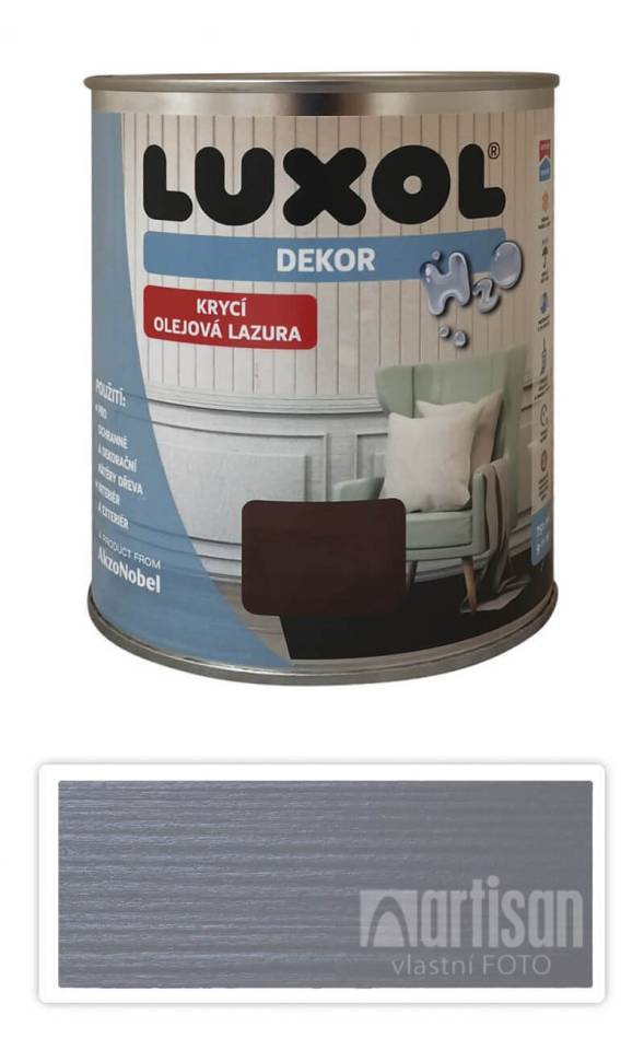 LUXOL Dekor - krycí olejová lazura na dřevo 0.75 l Pastelově modrá