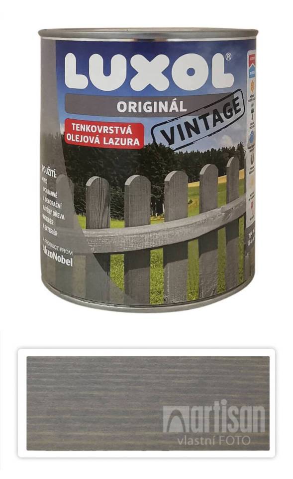 LUXOL Originál Vintage - tenkovrstvá olejová lazura na dřevo 0.75 l Platan
