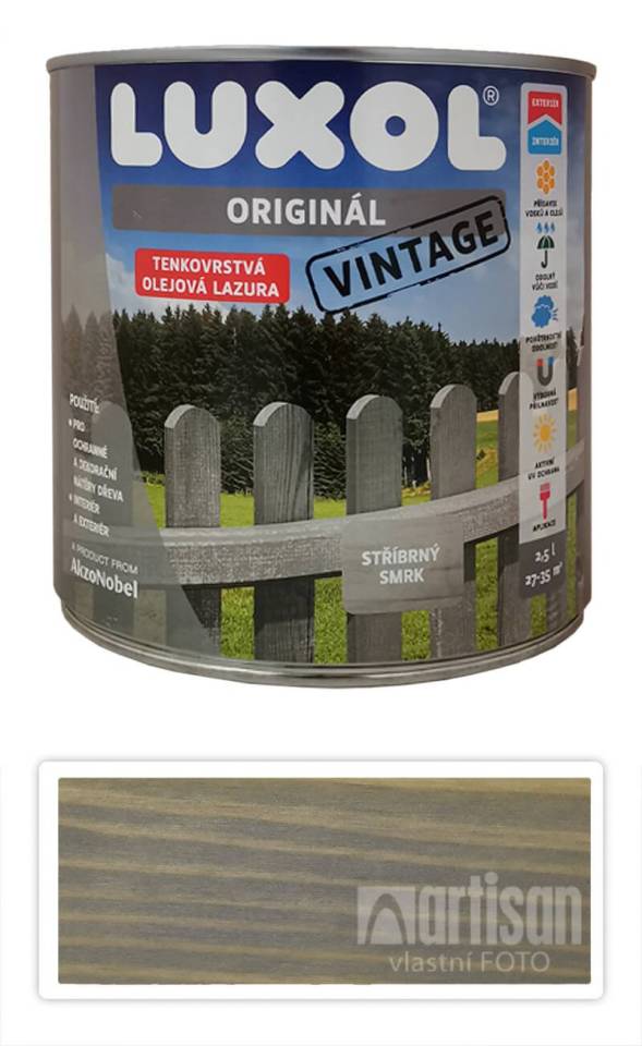 LUXOL Originál Vintage - tenkovrstvá olejová lazura na dřevo 2.5 l Finská borovice