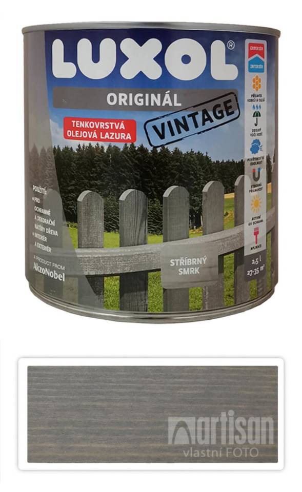 LUXOL Originál Vintage - tenkovrstvá olejová lazura na dřevo 2.5 l Platan