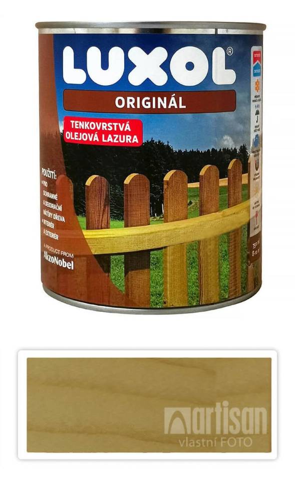 LUXOL Originál - dekorativní tenkovrstvá lazura na dřevo 0.75 l Bezbarvá
