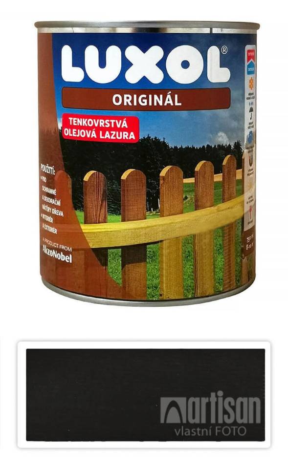 LUXOL Originál - dekorativní tenkovrstvá lazura na dřevo 0.75 l Eben