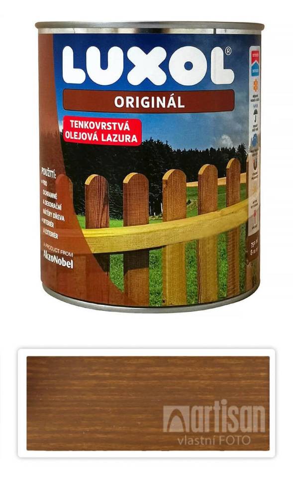 LUXOL Originál - dekorativní tenkovrstvá lazura na dřevo 0.75 l Indický týk
