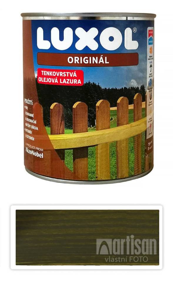 LUXOL Originál - dekorativní tenkovrstvá lazura na dřevo 0.75 l Jedlově zelená