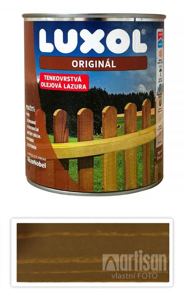 LUXOL Originál - dekorativní tenkovrstvá lazura na dřevo 0.75 l Kaštan