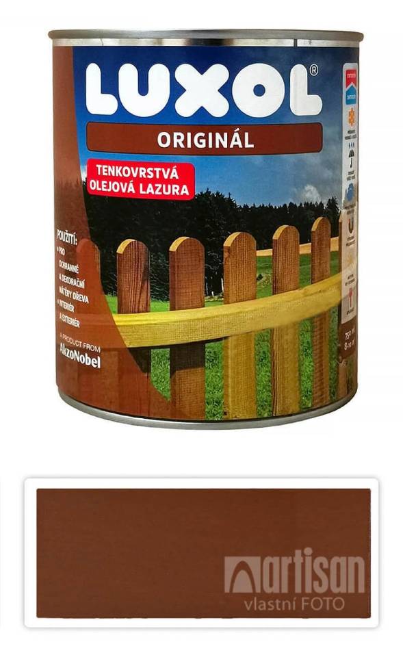 LUXOL Originál - dekorativní tenkovrstvá lazura na dřevo 0.75 l Mahagon