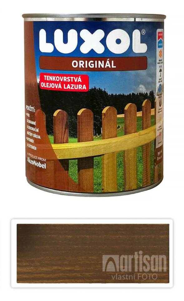 LUXOL Originál - dekorativní tenkovrstvá lazura na dřevo 0.75 l Ořech