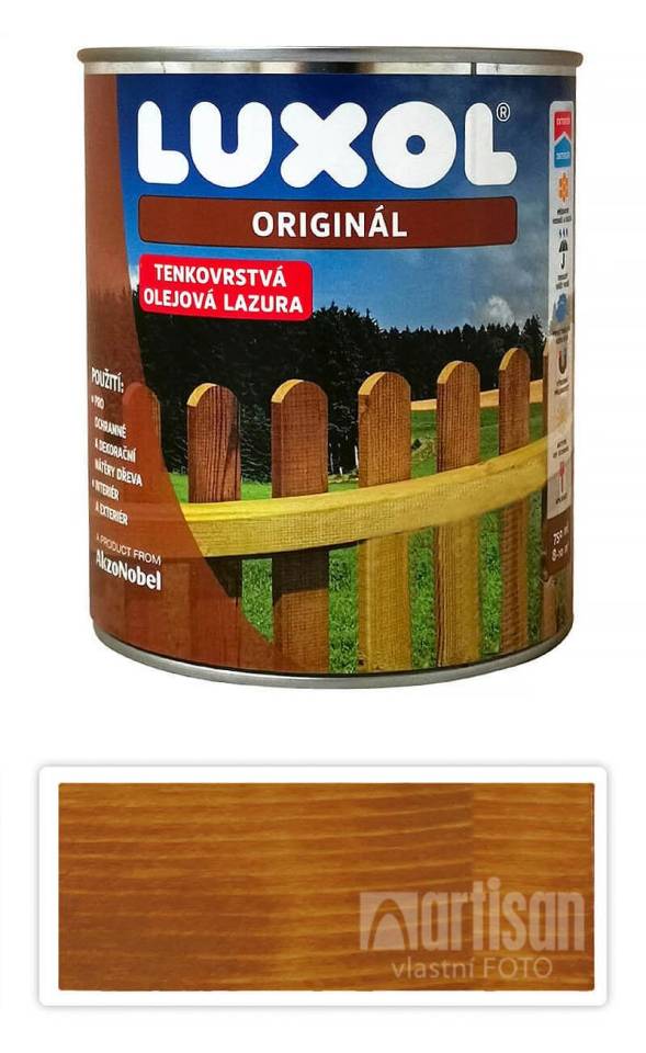 LUXOL Originál - dekorativní tenkovrstvá lazura na dřevo 0.75 l Oregonská pinie