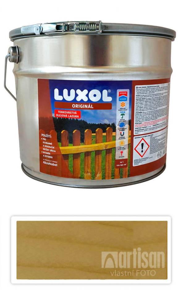 LUXOL Originál - dekorativní tenkovrstvá lazura na dřevo 10 l Bezbarvá