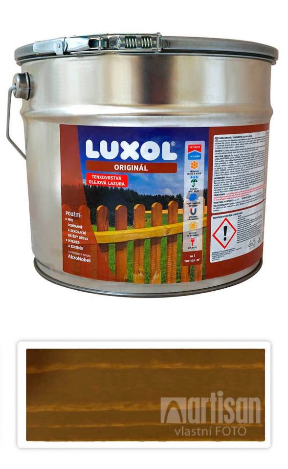 LUXOL Originál - dekorativní tenkovrstvá lazura na dřevo 10 l Kaštan