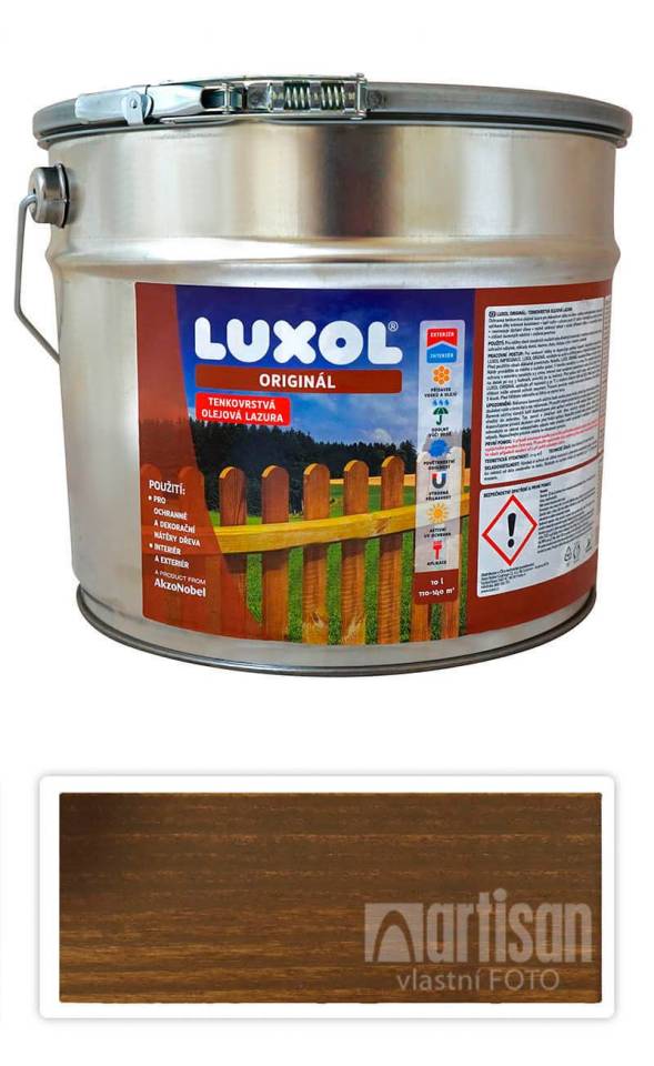 LUXOL Originál - dekorativní tenkovrstvá lazura na dřevo 10 l Ořech