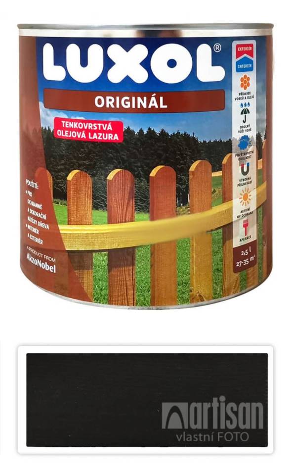 LUXOL Originál - dekorativní tenkovrstvá lazura na dřevo 2.5 l Eben