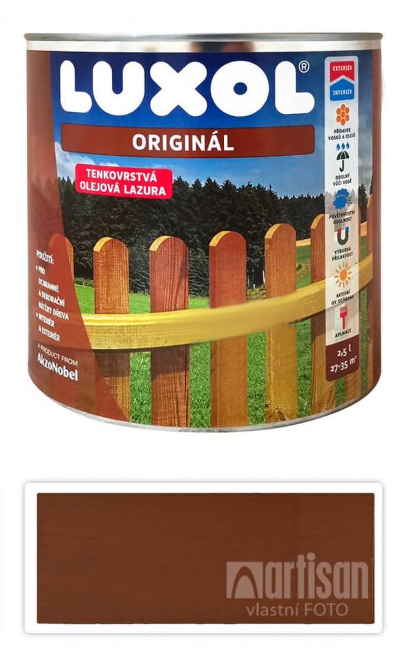 LUXOL Originál - dekorativní tenkovrstvá lazura na dřevo 2.5 l Mahagon