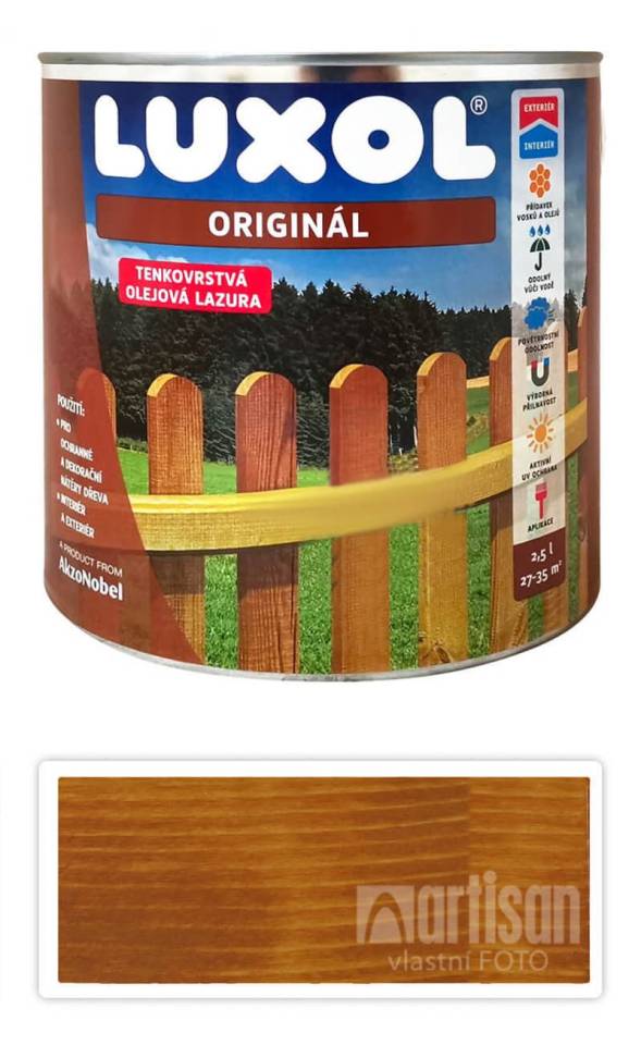 LUXOL Originál - dekorativní tenkovrstvá lazura na dřevo 2.5 l Oregonská pinie