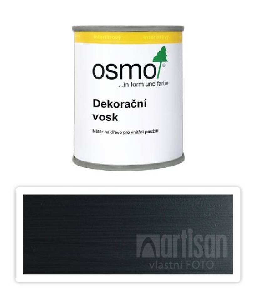 OSMO Dekorační vosk intenzivní odstíny 0.125 l Černý 3169