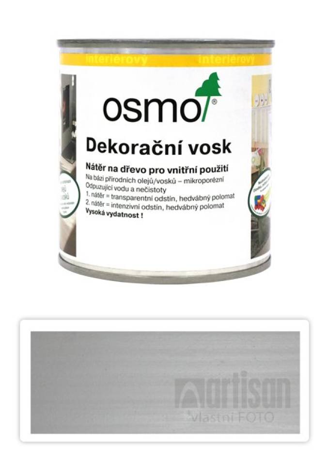 OSMO Dekorační vosk intenzivní odstíny 0.375 l Hedvábí 3172