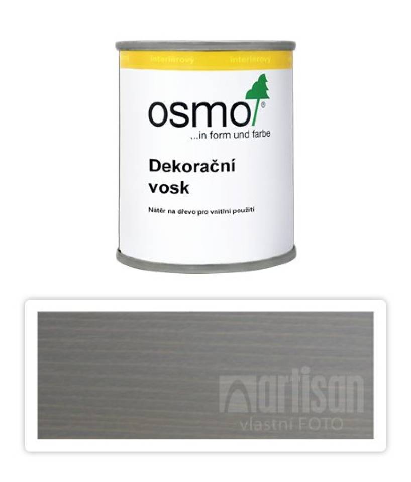 OSMO Dekorační vosk transparentní 0.125 l Hedvábně šedý 3119