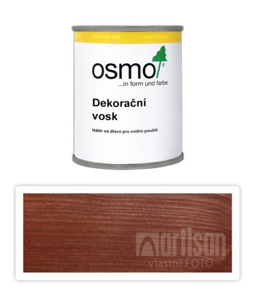OSMO Dekorační vosk transparentní 0.125 l Mahagon 3138