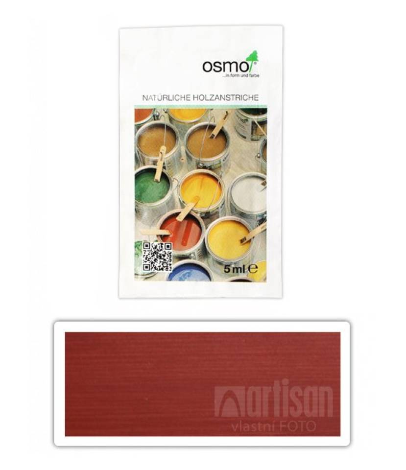 OSMO Jednorázová lazura HS 0.005 l Skandinávská červeň 9234 vzorek