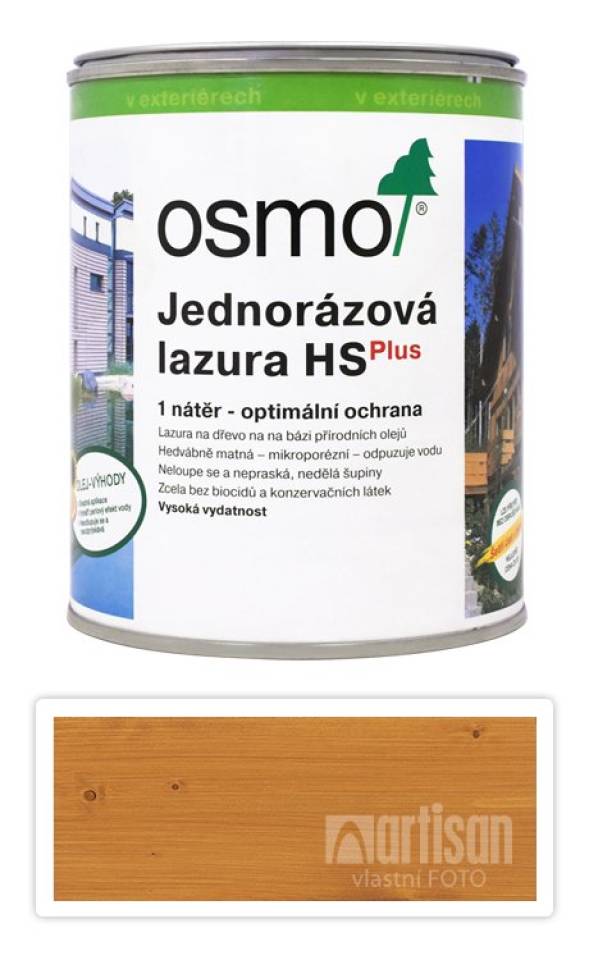 OSMO Jednorázová lazura HS 0.75 l Dub světlý 9206