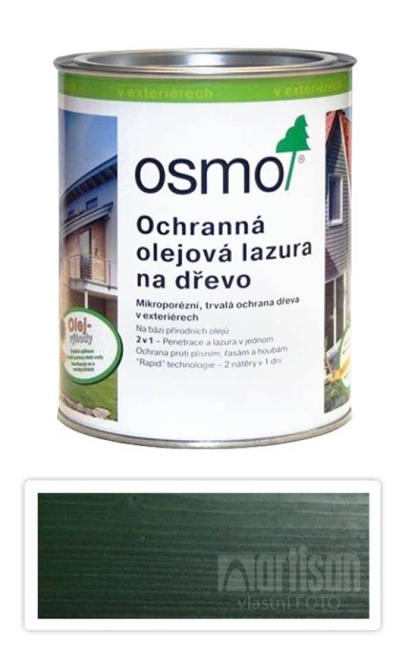 OSMO Ochranná olejová lazura 0.75 l Jedlově zelená 729