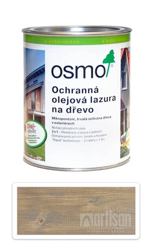 OSMO Ochranná olejová lazura 0.75 l Šedá kůra 726
