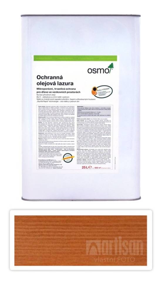 OSMO Ochranná olejová lazura 25 l Cedr 728