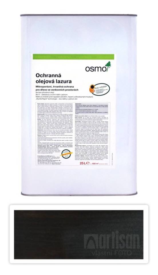 OSMO Ochranná olejová lazura 25 l Eben 712