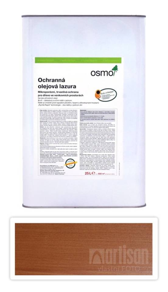 OSMO Ochranná olejová lazura 25 l Modřín 702