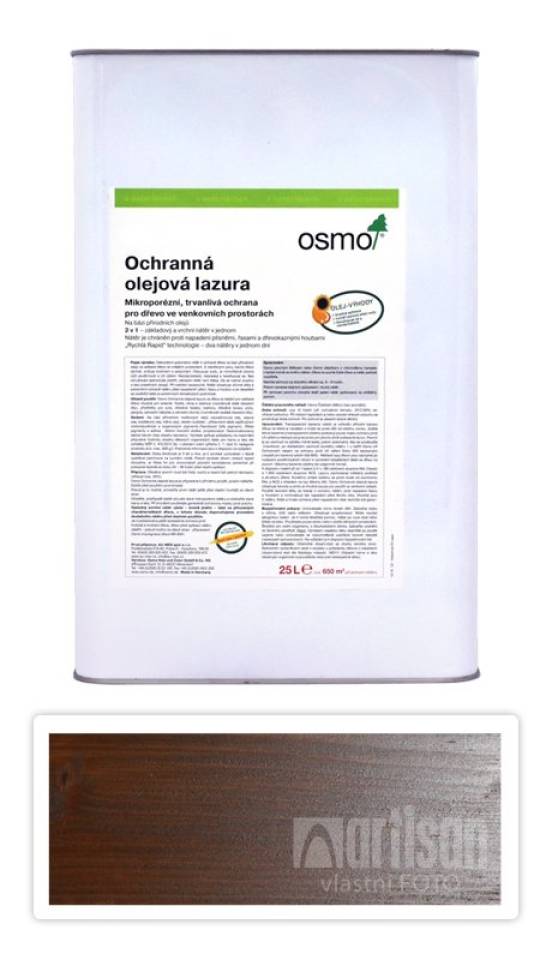 OSMO Ochranná olejová lazura 25 l Ořech 707