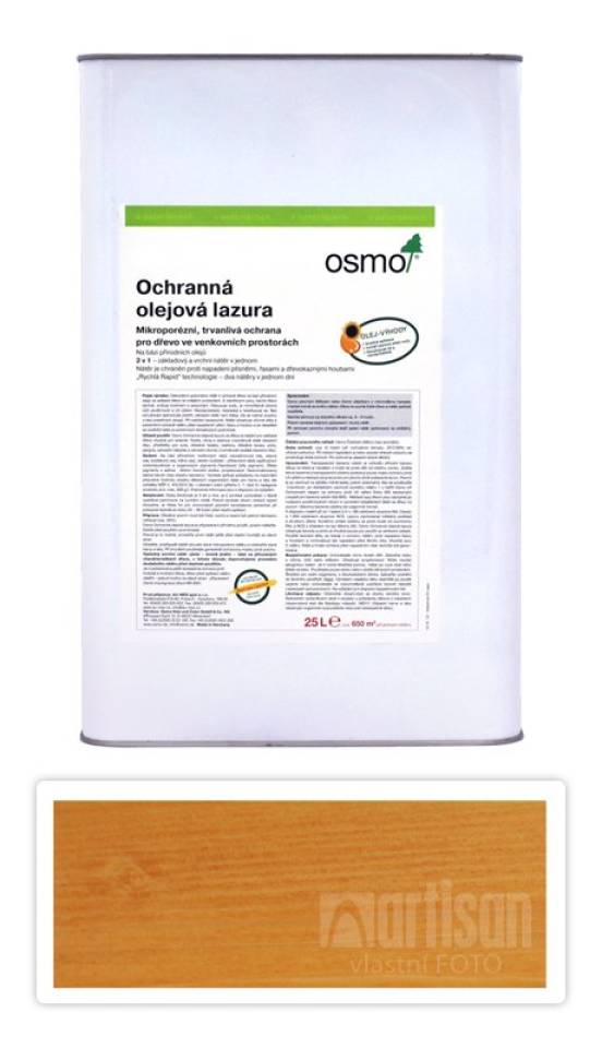 OSMO Ochranná olejová lazura 25 l Pinie 710