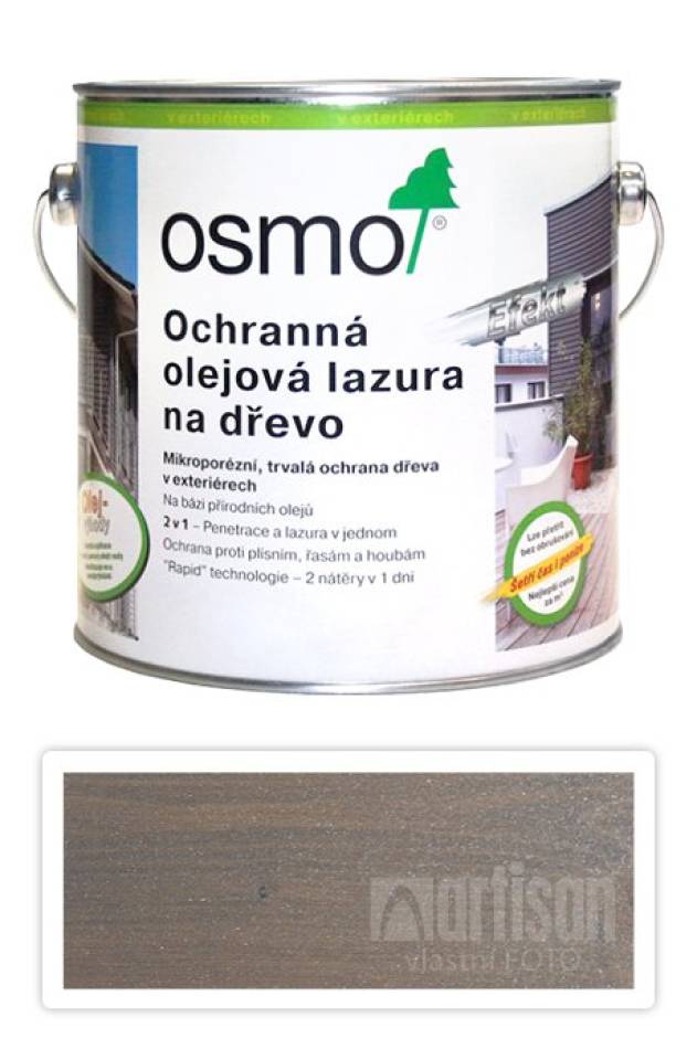 OSMO Ochranná olejová lazura Efekt 2.5 l Grafit stříbrný 1142