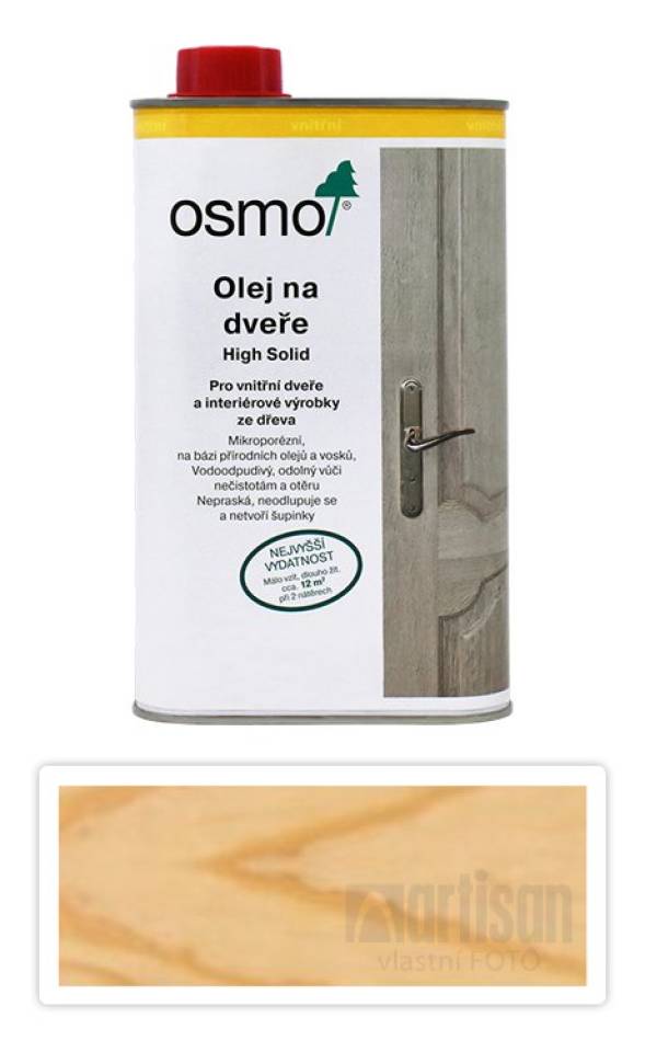 OSMO Olej na dveře 1 l Bezbarvý hedvábný polomat 3060