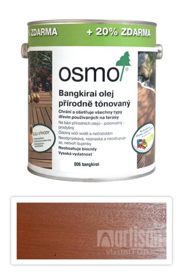OSMO Speciální olej na terasy 3 l Bangkirai 006 (20 % zdarma)