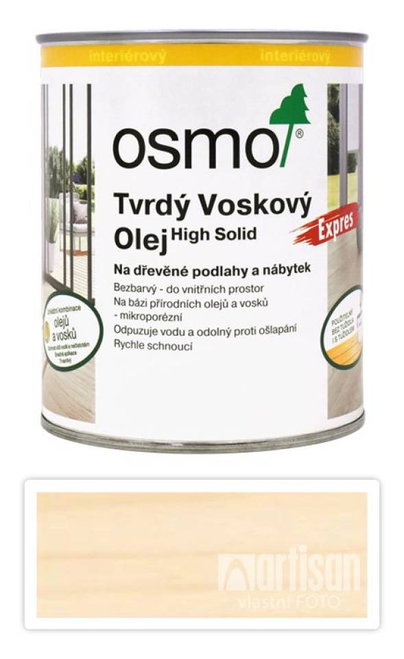 OSMO Tvrdý voskový olej EXPRES 0.75 l Bílý 3340