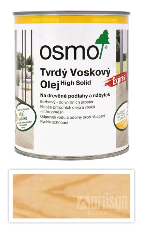 OSMO Tvrdý voskový olej EXPRES 0.75 l Mat 3362