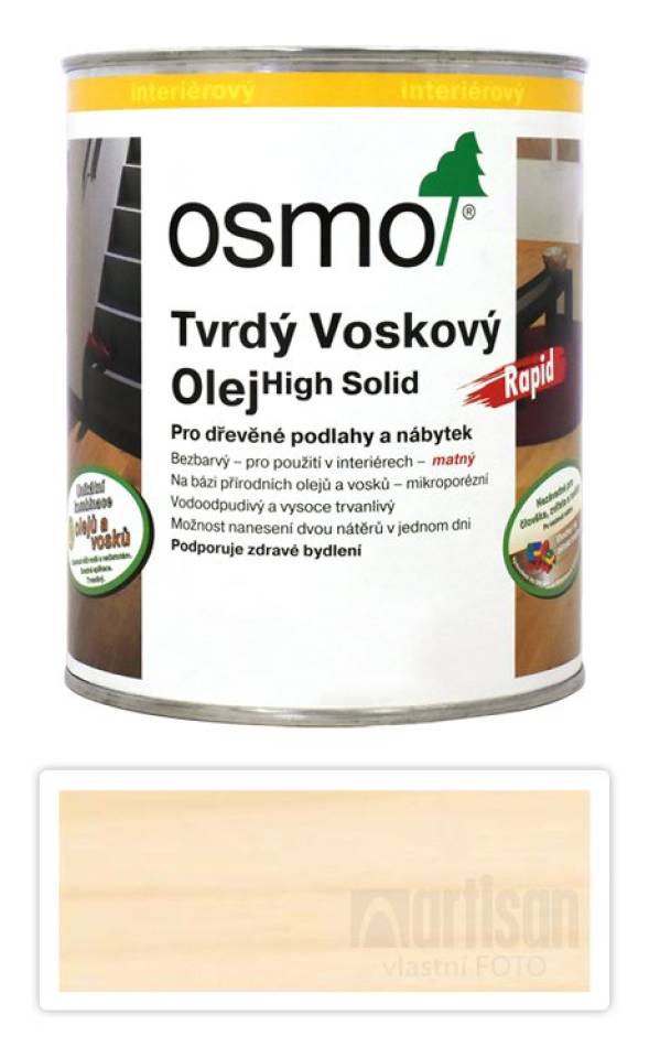 OSMO Tvrdý voskový olej Rapid pro interiéry 0.75 l Matný 3262