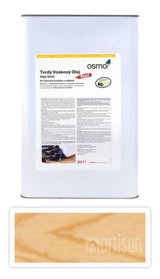 OSMO Tvrdý voskový olej Rapid pro interiéry 25 l Polomatný 3232