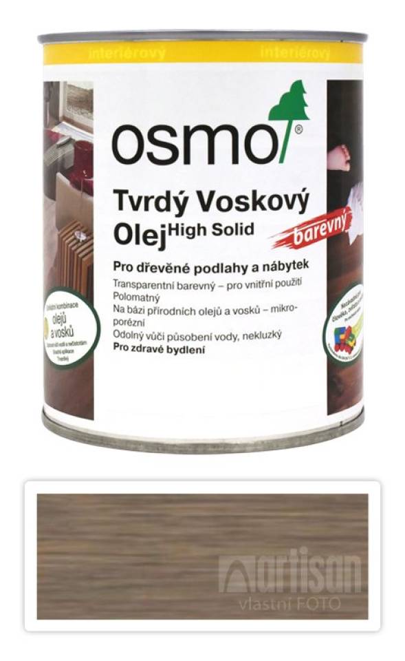 OSMO Tvrdý voskový olej barevný pro interiéry 0.75 l Grafit 3074