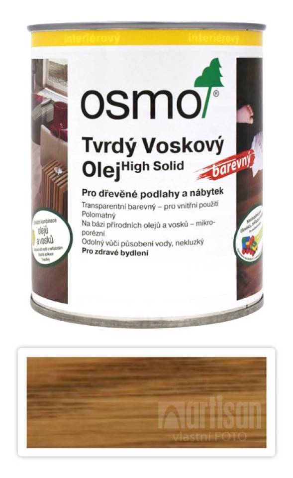OSMO Tvrdý voskový olej barevný pro interiéry 0.75 l Jantar 3072