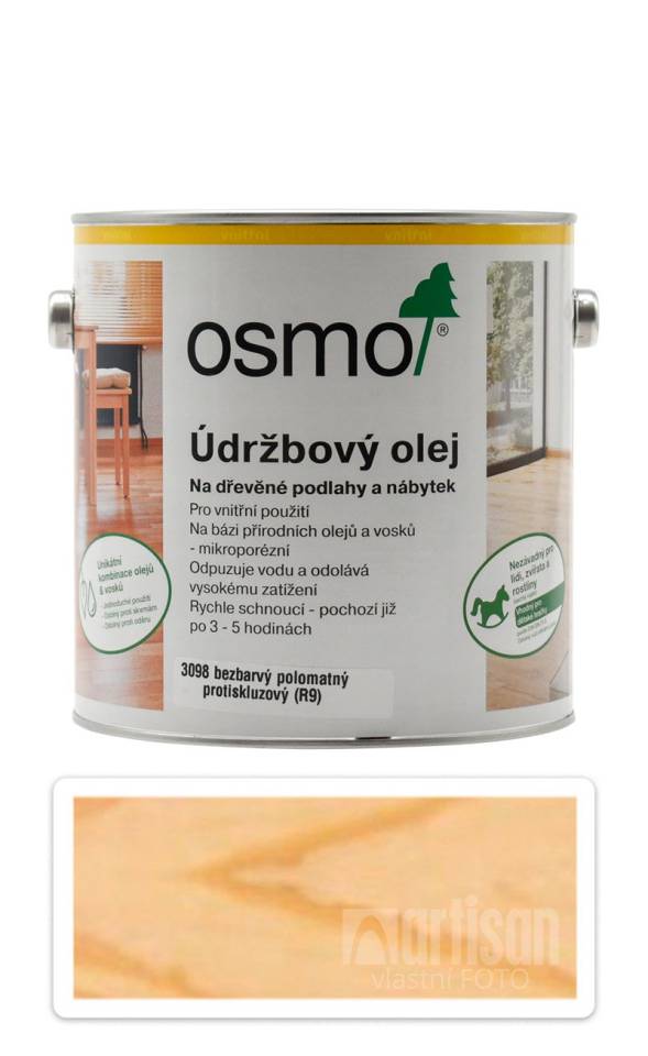 OSMO Údržbový olej na podlahy 2.5 l Bezbarvý polomatný protiskluzový 3098