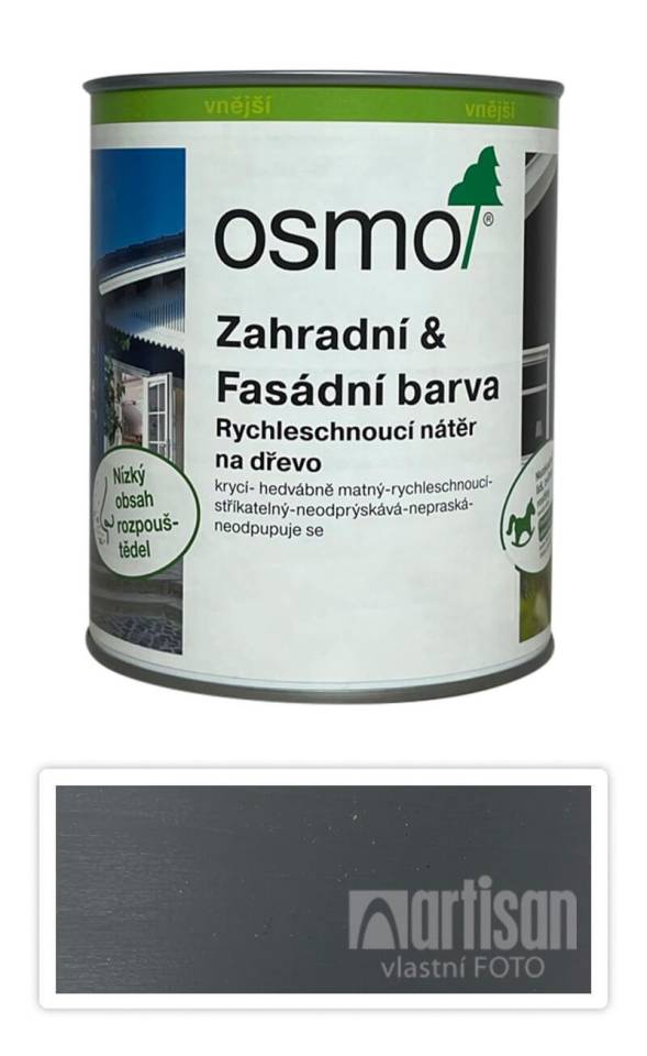 OSMO Zahradní a fasádní barva na dřevo 0.75 l Dopravní šedá A 7542