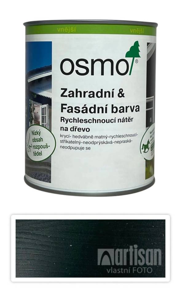 OSMO Zahradní a fasádní barva na dřevo 0.75 l Jedlově zelená 7283