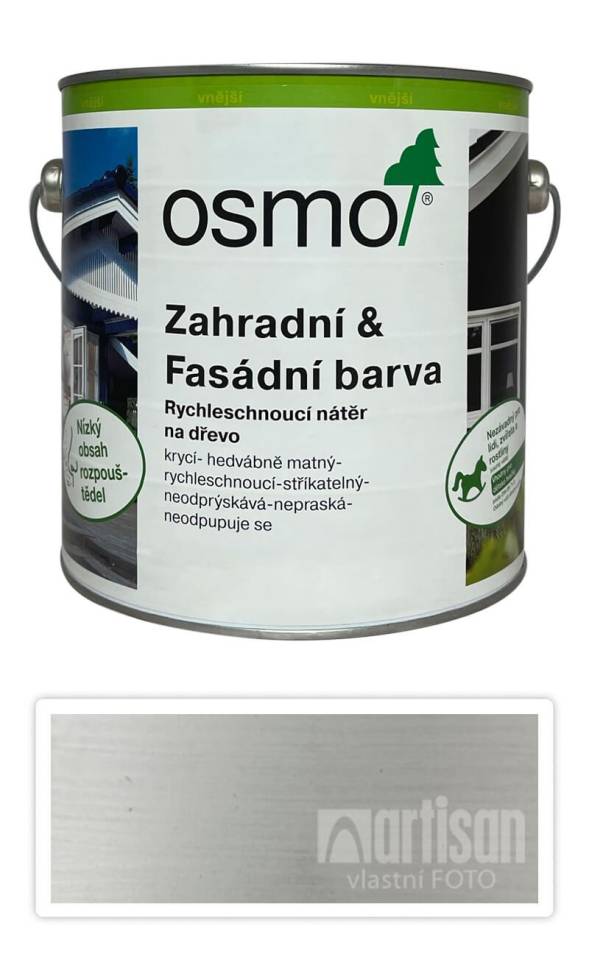 OSMO Zahradní a fasádní barva na dřevo 2.5 l Dopravní bílá 7500