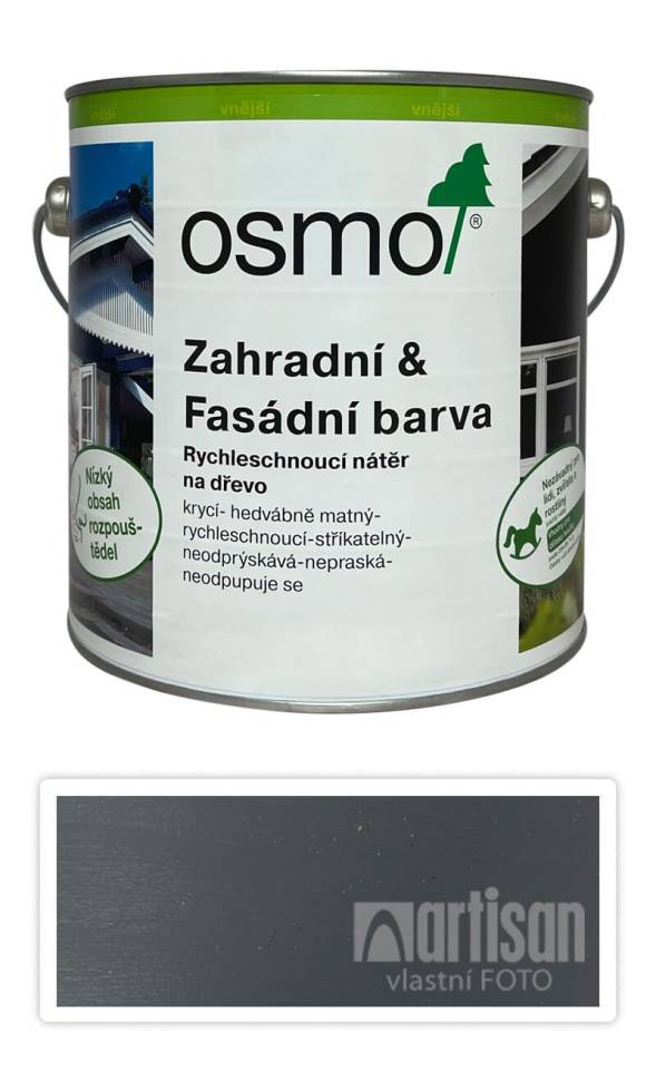 OSMO Zahradní a fasádní barva na dřevo 2.5 l Dopravní šedá A 7542
