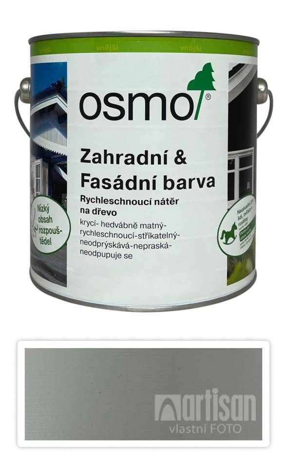 OSMO Zahradní a fasádní barva na dřevo 2.5 l Světle šedá 7535