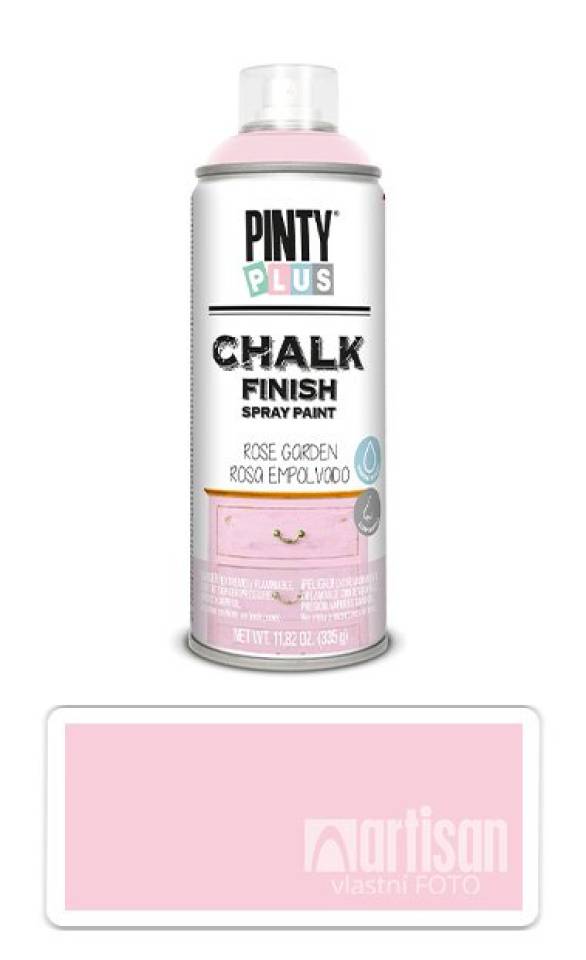 PINTYPLUS CHALK - křídová barva ve spreji na různé povrchy 400 ml Růžová CK793