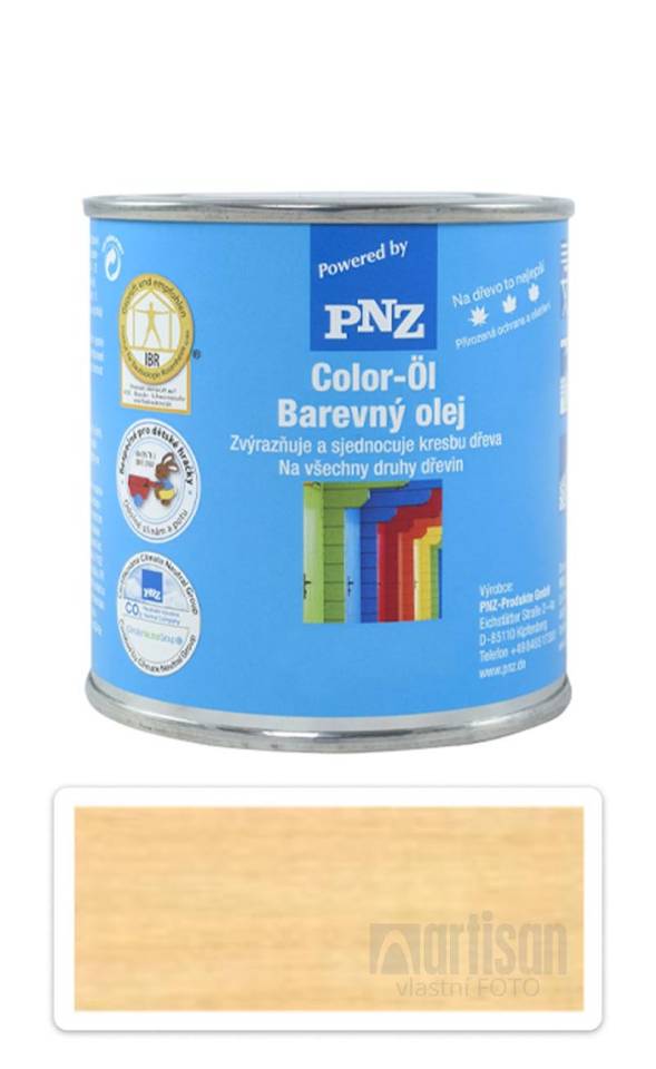 PNZ Barevný olej 0.25 l Dub světlý